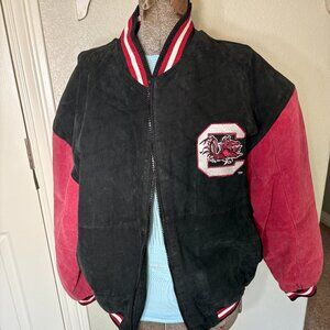 Vintage University of Southern Carolina Leather Bomber Jacket sz L